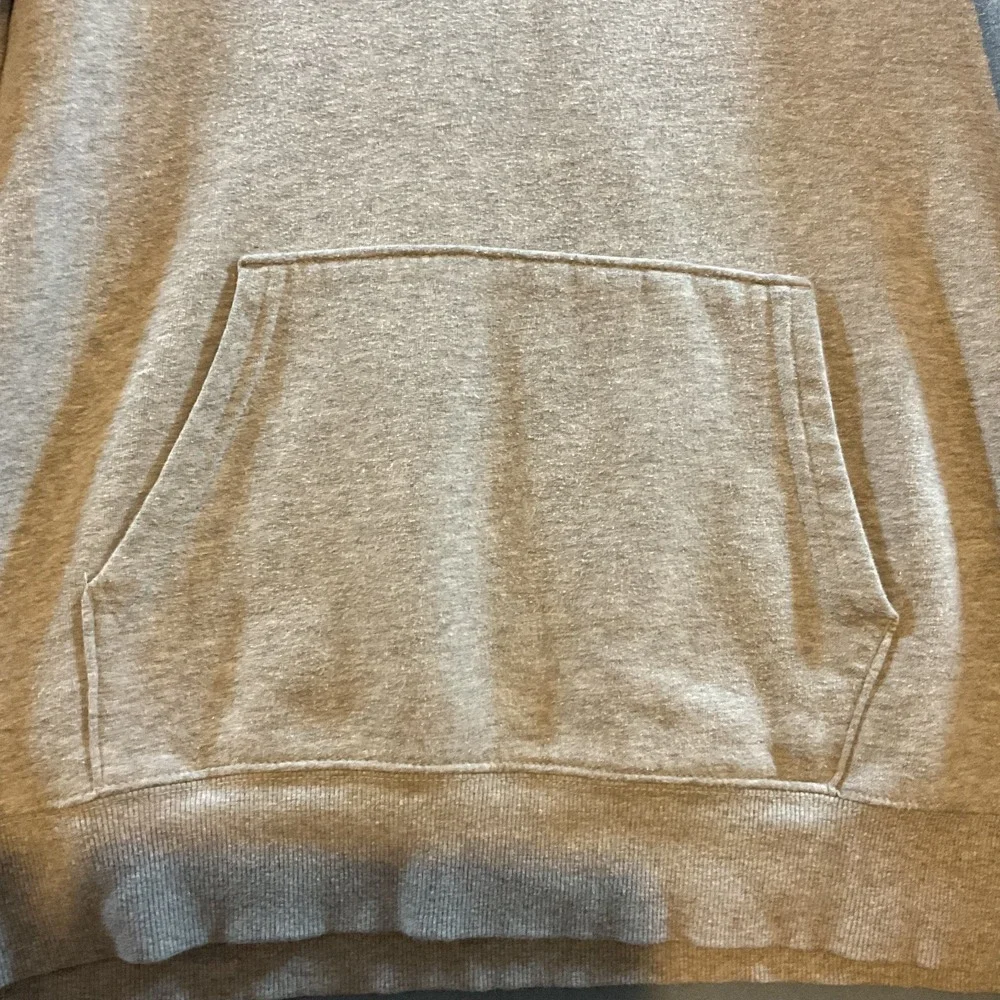 The North Face Pullover Hoodie Mens Large L Gray Box Logo Kangaroo Pocket Casual